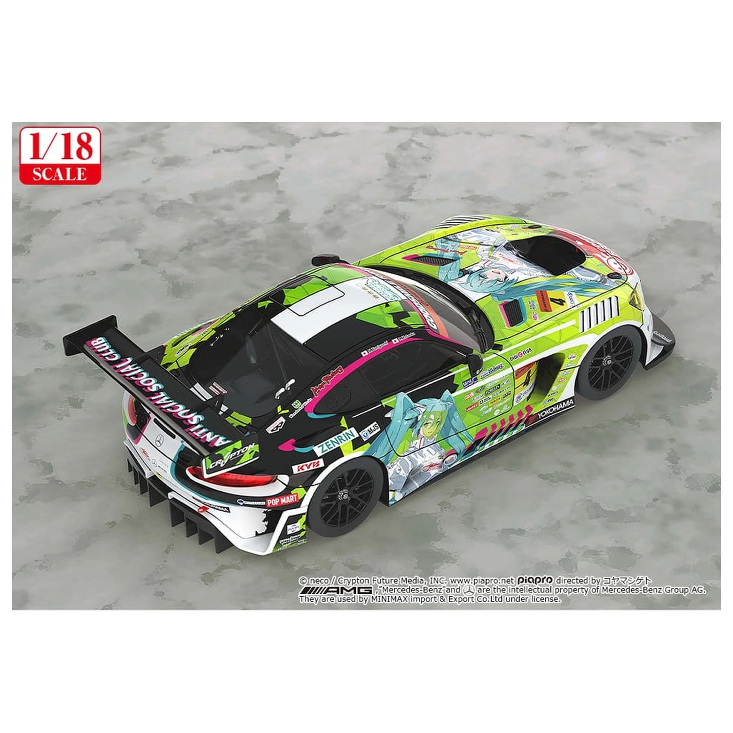 Hatsune Miku GT Project jármű 1/18 Good Smile Hatsune Miku AMG 2022 Season Opening Ver. 26 cm termékfotó