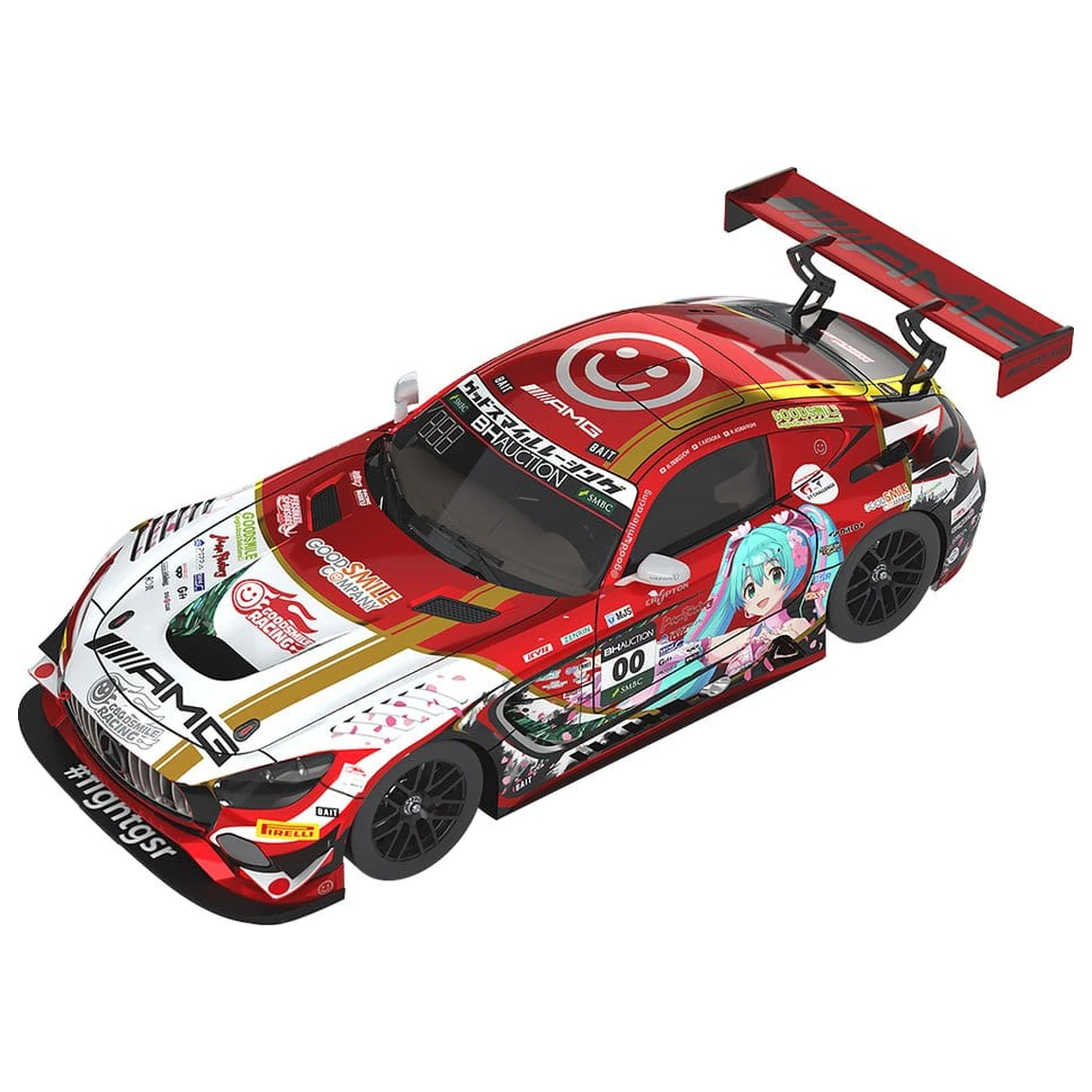 Hatsune Miku GT Project jármű 1/43 Mercedes-AMG Team Good Smile 2019 Suzuka 10Hours Ver. 11 cm termékfotó