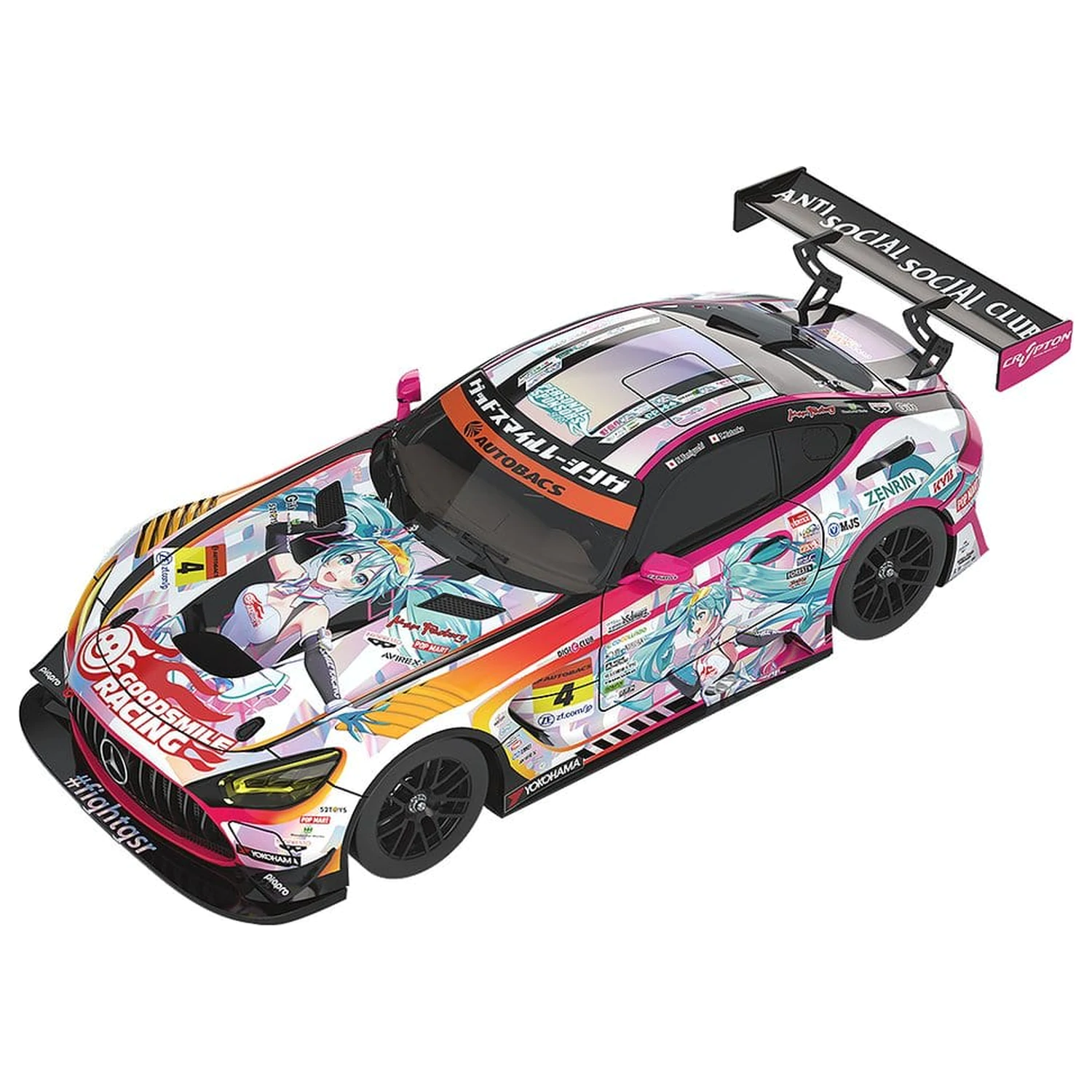 Hatsune Miku GT Project jármű 1/64 Hatsune Miku AMG 2021 SUPER GT kör alakú 5 Ver. 7 cm termékfotó