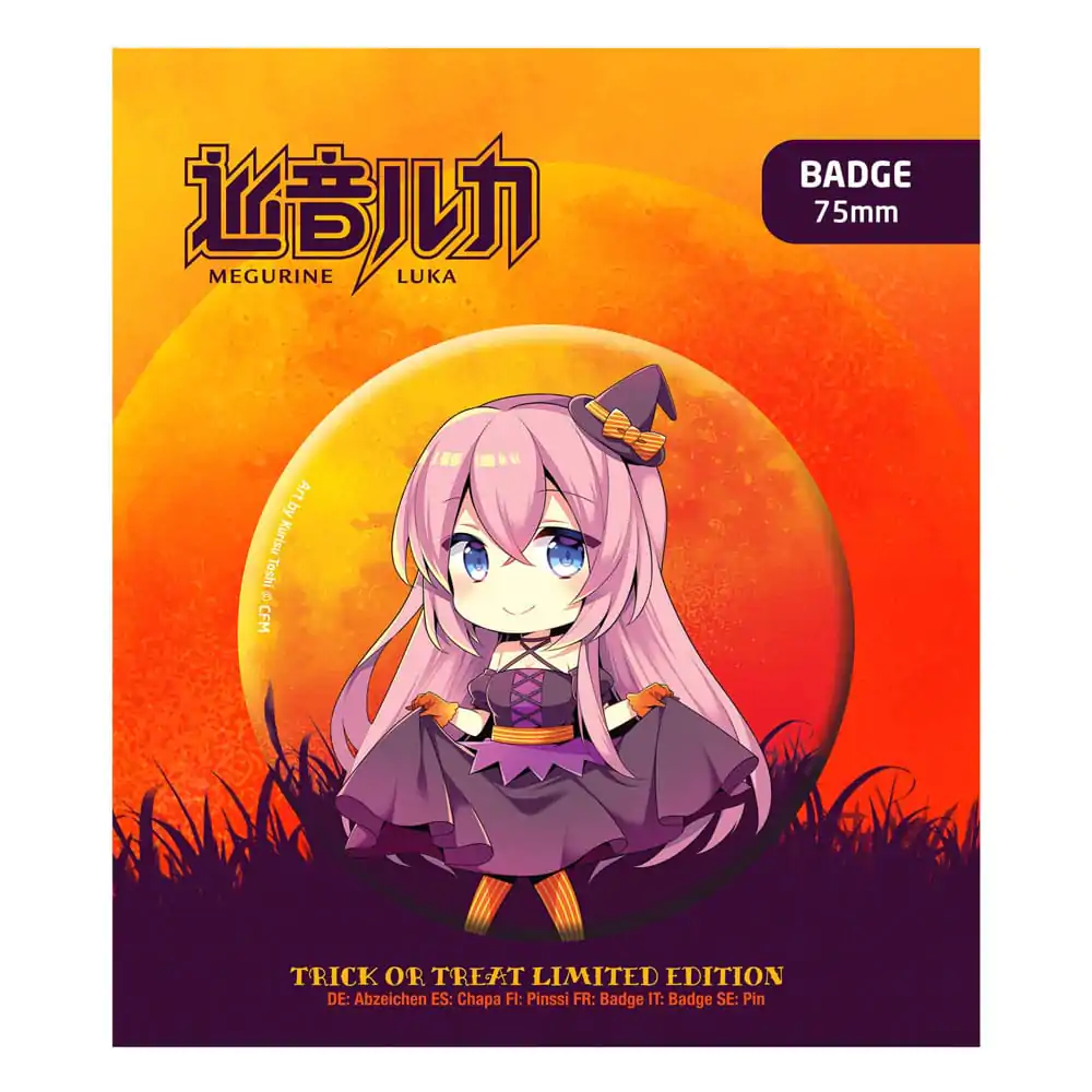 Hatsune Miku Ansteck-Button Halloween Limited Edition Megurine Luka termékfotó