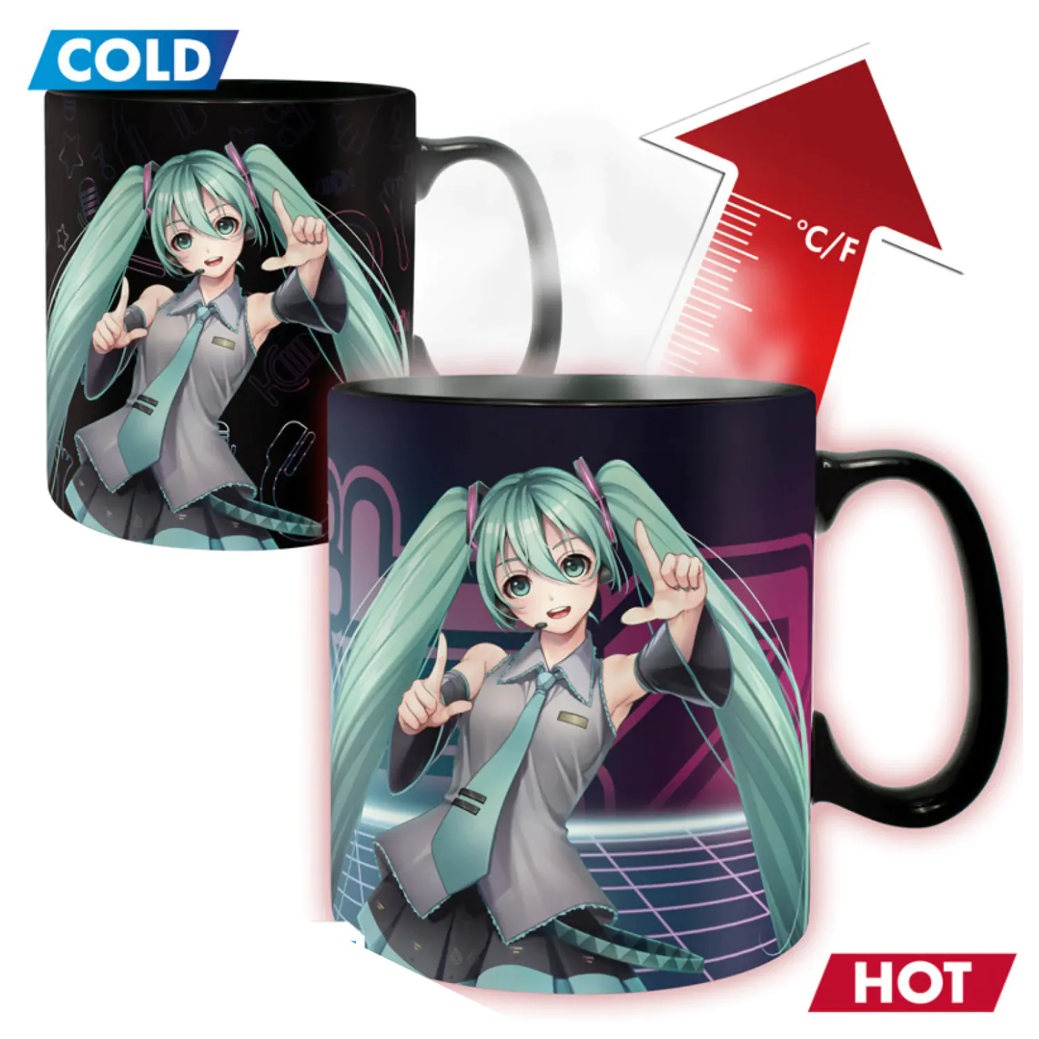 Hatsune Miku hőre változó bögre termékfotó