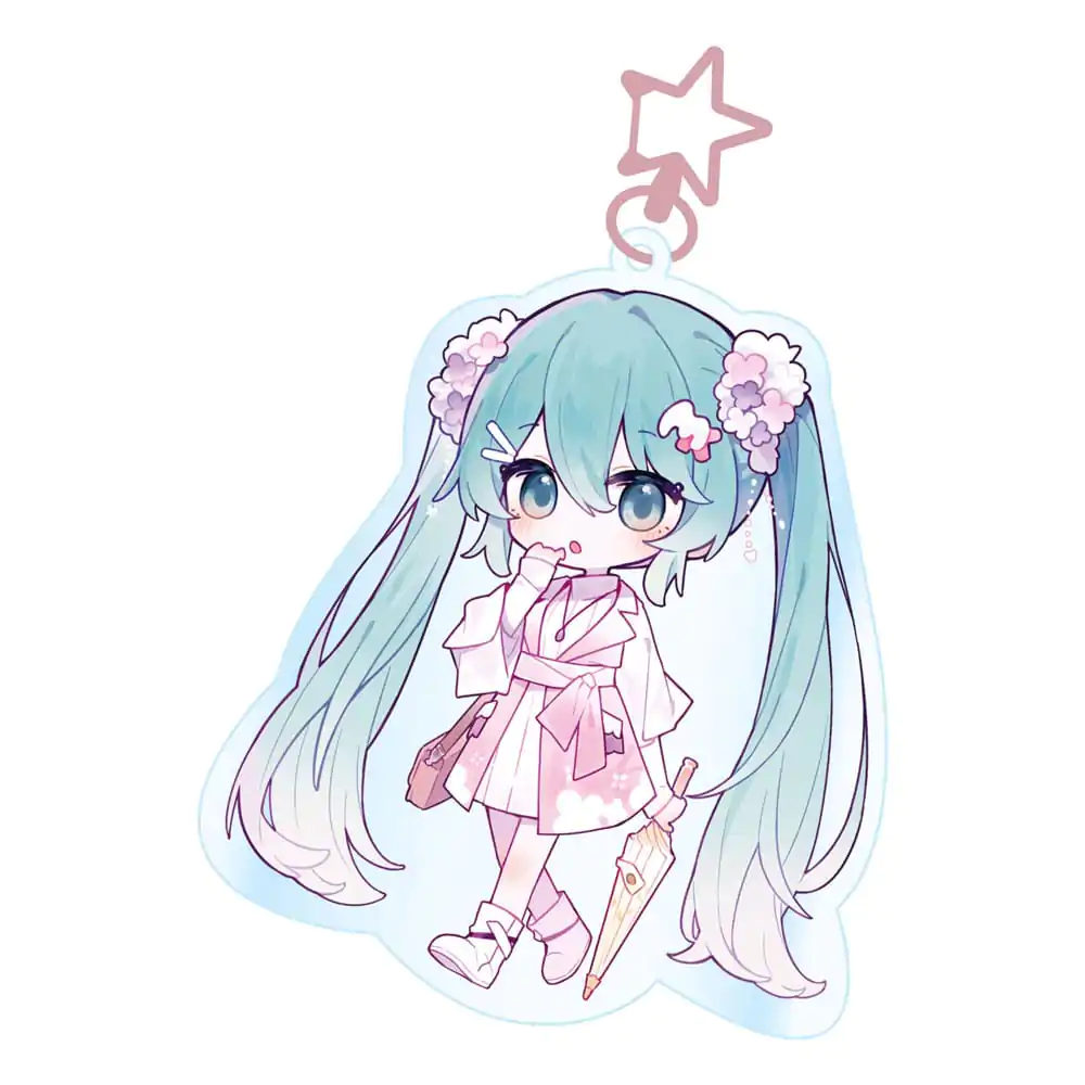 Hatsune Miku Acrylic Keychain Kawaii Summer Time termékfotó