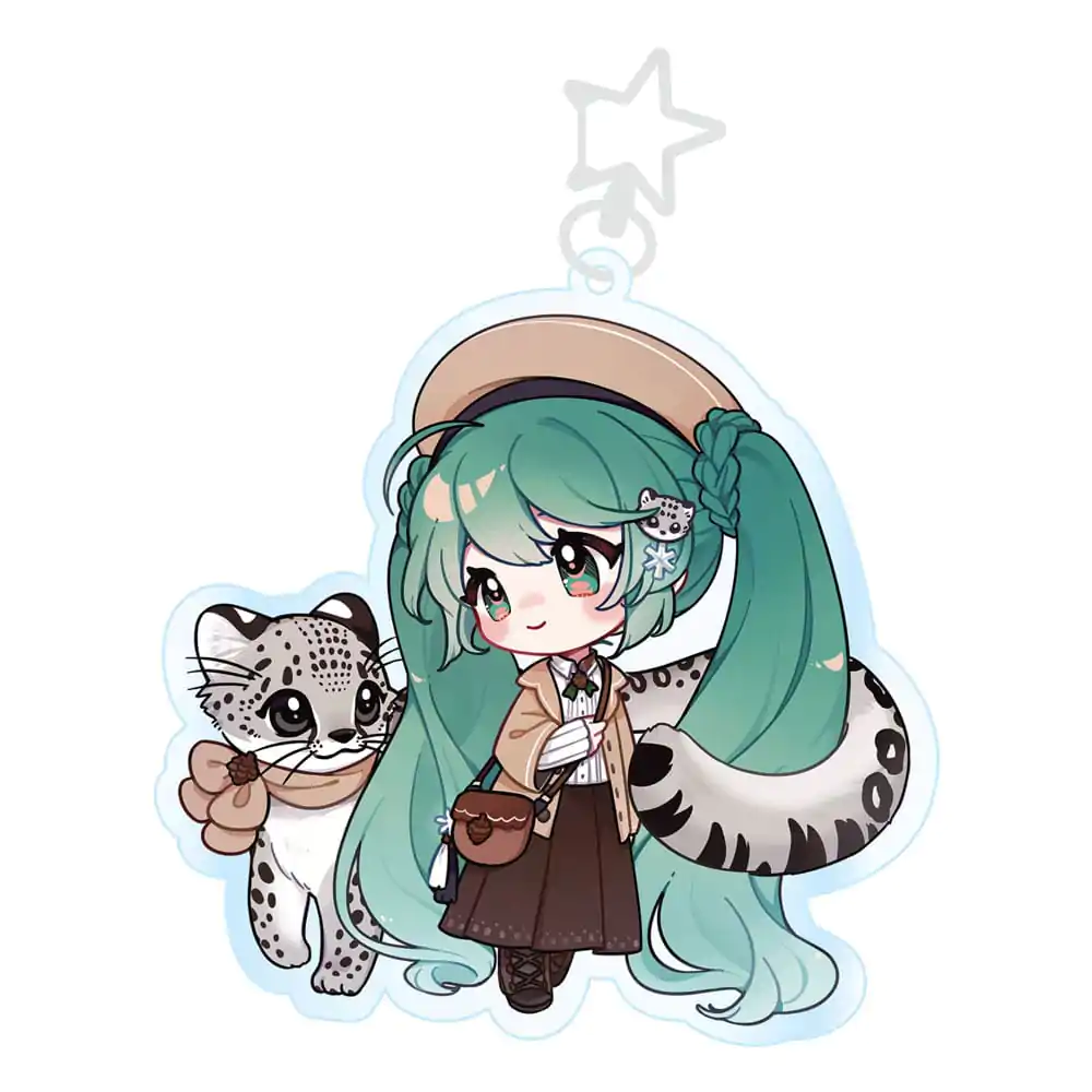 Hatsune Miku Acrylic Keychain Kawaii Winter Time termékfotó