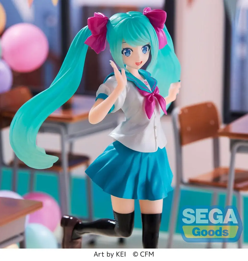Hatsune Miku Luminasta Hatsune Miku 16th Anniversary KEI Ver. PVC szobor figura 18 cm termékfotó