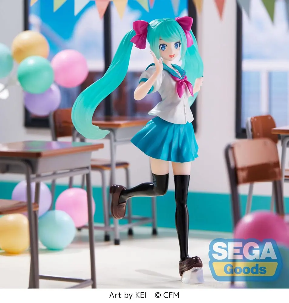 Hatsune Miku Luminasta Hatsune Miku 16th Anniversary KEI Ver. PVC szobor figura 18 cm termékfotó