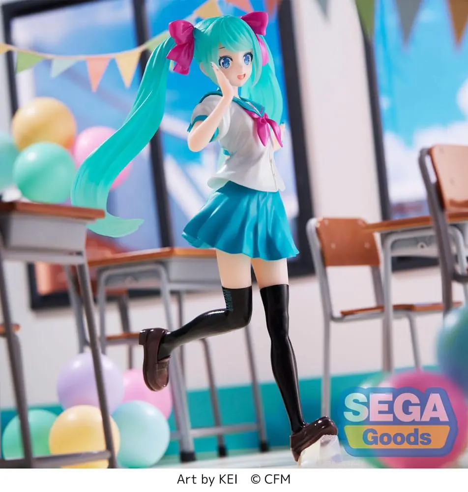 Hatsune Miku Luminasta Hatsune Miku 16th Anniversary KEI Ver. PVC szobor figura 18 cm termékfotó