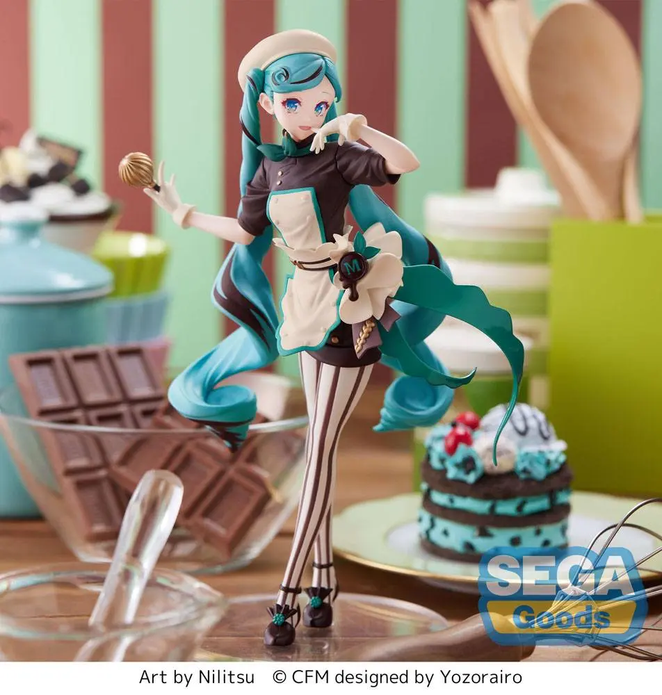 Hatsune Miku Luminasta Hatsune Miku - Bitter Patissier PVC szobor figura 21 cm termékfotó