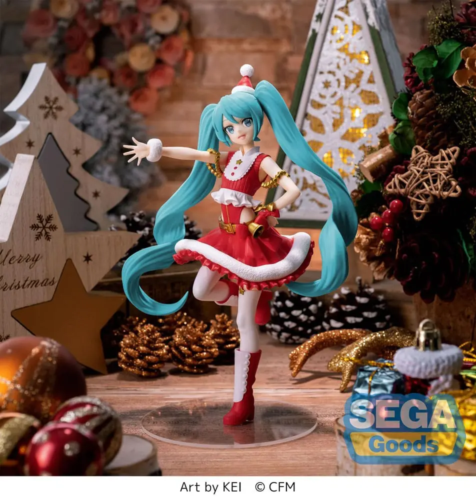 Hatsune Miku Luminasta Hatsune Miku Christmas 2023 PVC szobor figura 20 cm termékfotó