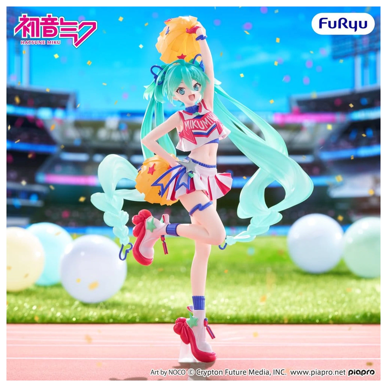 Hatsune Miku Muchute Cheerleader Ver. PVC figura 22 cm termékfotó