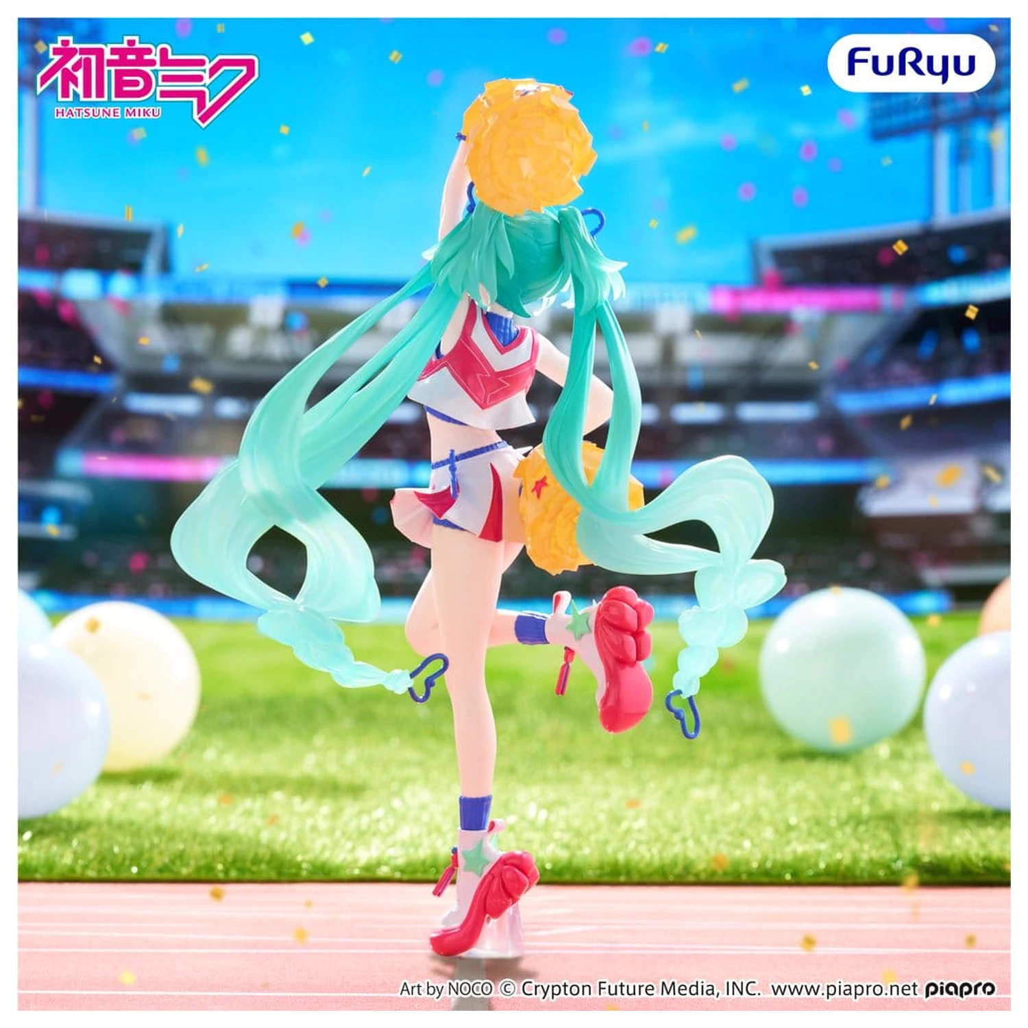 Hatsune Miku Muchute Cheerleader Ver. PVC figura 22 cm termékfotó