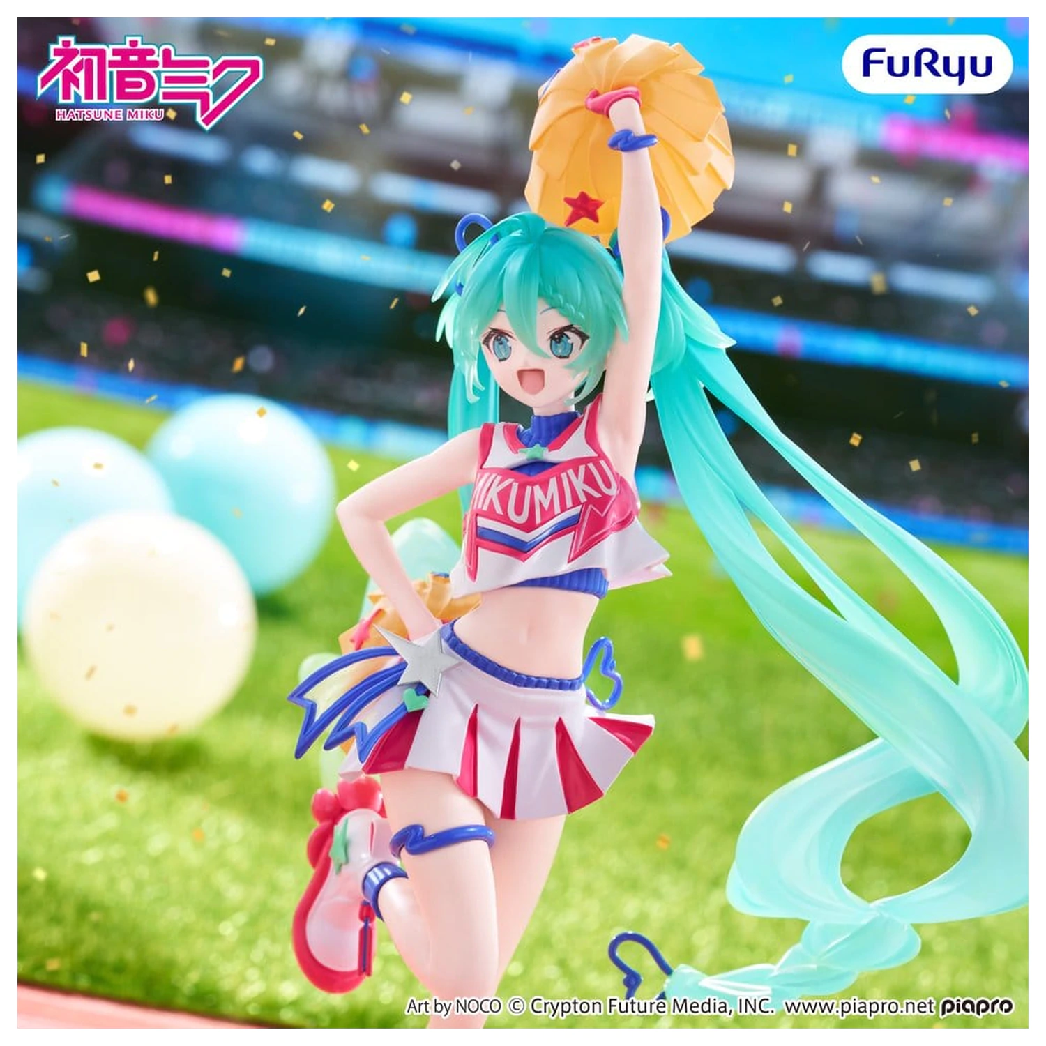 Hatsune Miku Muchute Cheerleader Ver. PVC figura 22 cm termékfotó