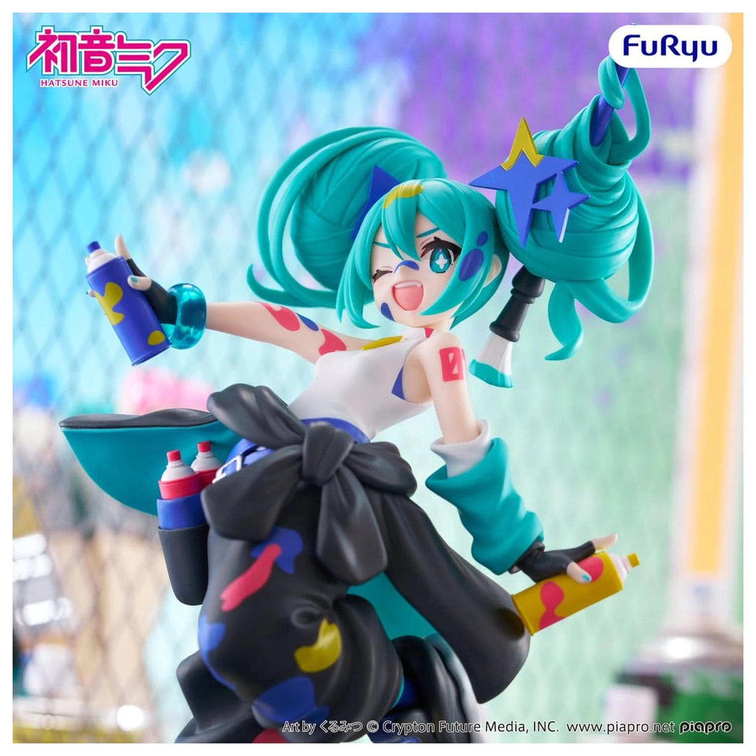 Hatsune Miku Muchute Paint Girl Another Color Ver. PVC szobor figura 23 cm   termékfotó