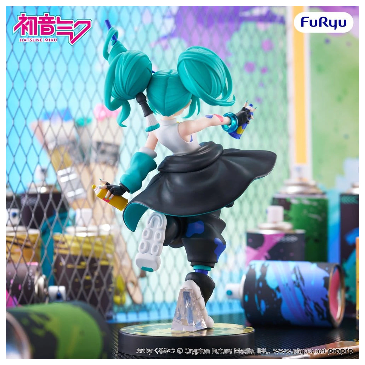 Hatsune Miku Muchute Paint Girl Another Color Ver. PVC szobor figura 23 cm   termékfotó
