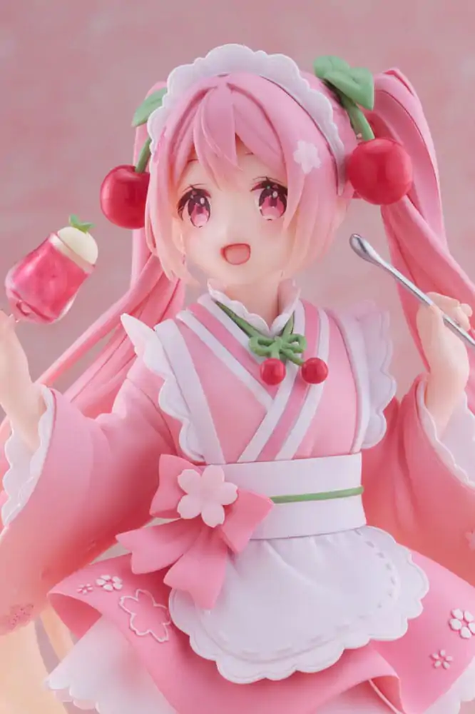 Hatsune Miku Newley Written Sakura Miku Japanese Cafe Ver. PVC szobor figura 18 cm termékfotó