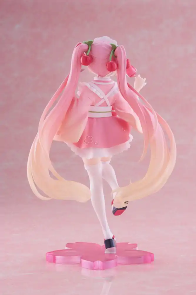 Hatsune Miku Newley Written Sakura Miku Japanese Cafe Ver. PVC szobor figura 18 cm termékfotó