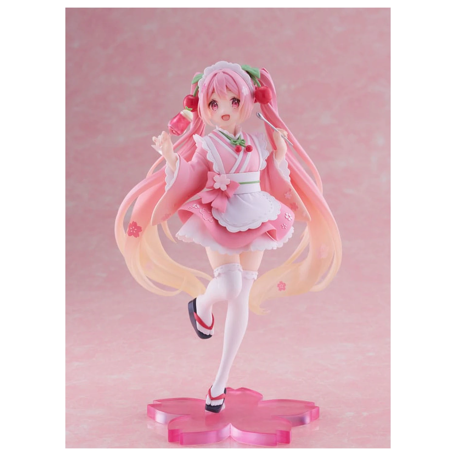 Hatsune Miku Newley Written Sakura Miku Japanese Cafe Ver. Reissue PVC szobor figura 18 cm termékfotó