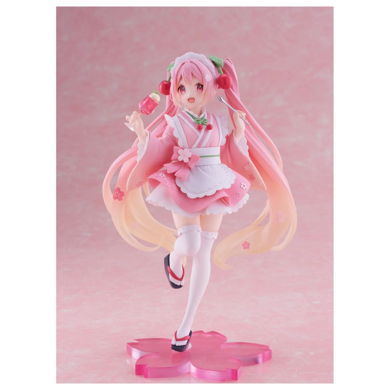 Hatsune Miku Newley Written Sakura Miku Japanese Cafe Ver. Reissue PVC szobor figura 18 cm termékfotó