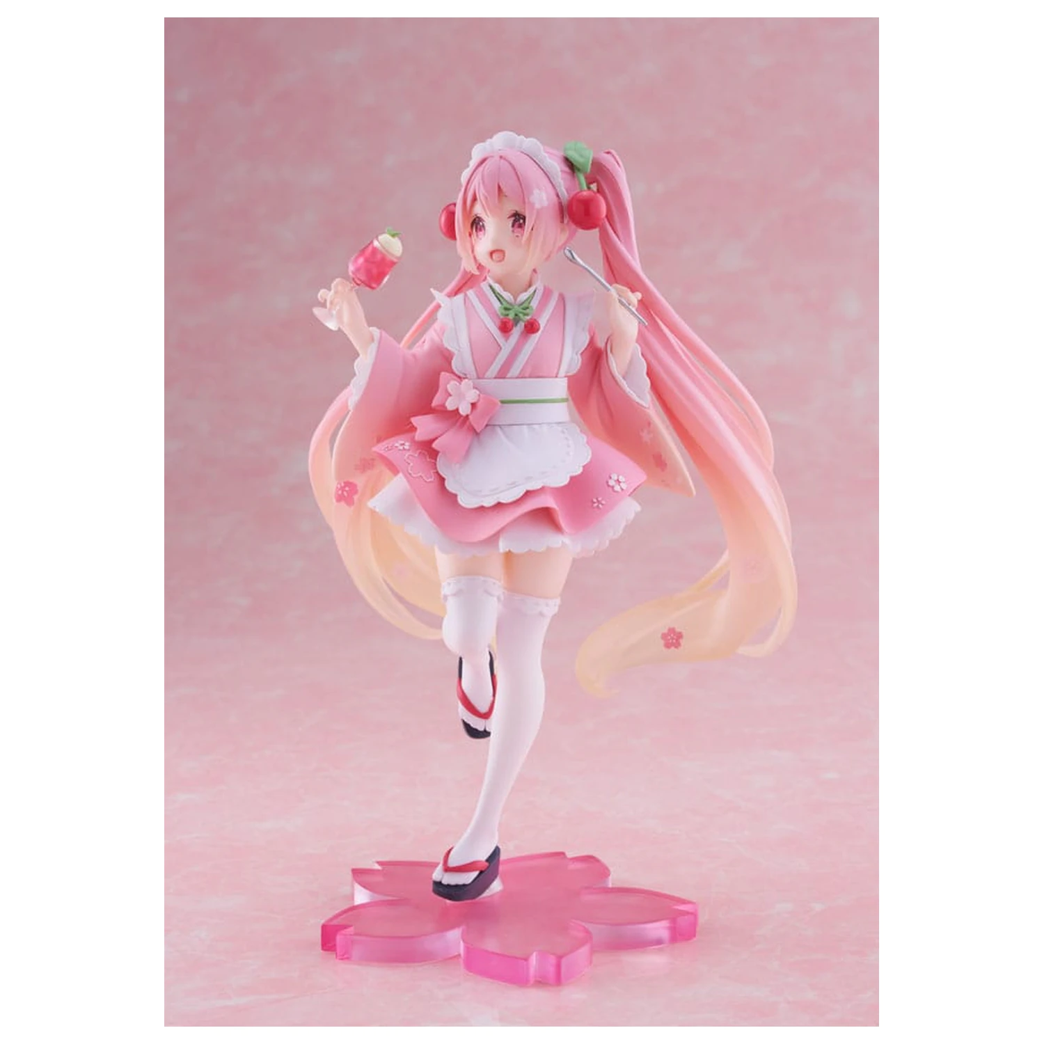 Hatsune Miku Newley Written Sakura Miku Japanese Cafe Ver. Reissue PVC szobor figura 18 cm termékfotó