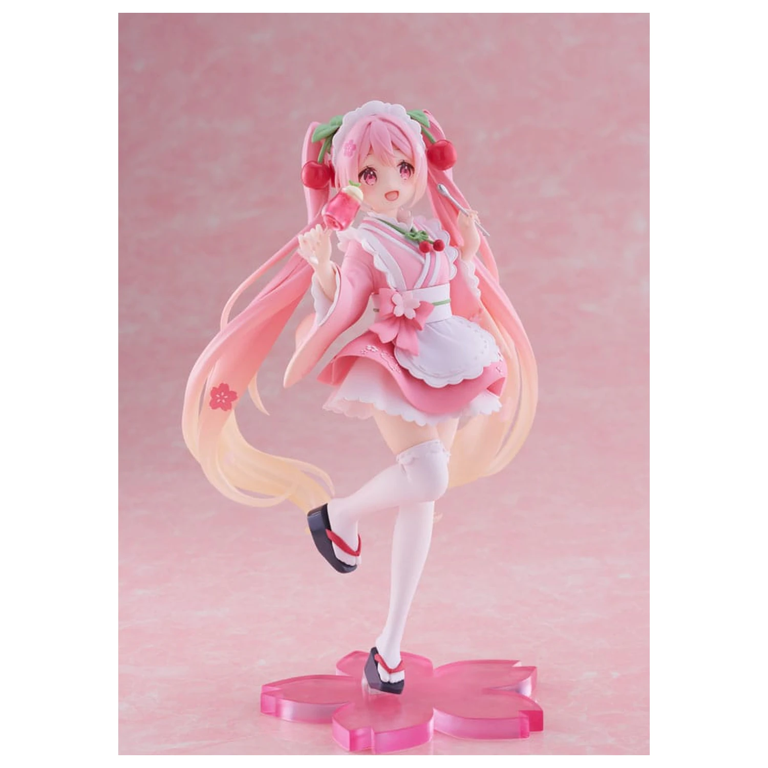 Hatsune Miku Newley Written Sakura Miku Japanese Cafe Ver. Reissue PVC szobor figura 18 cm termékfotó