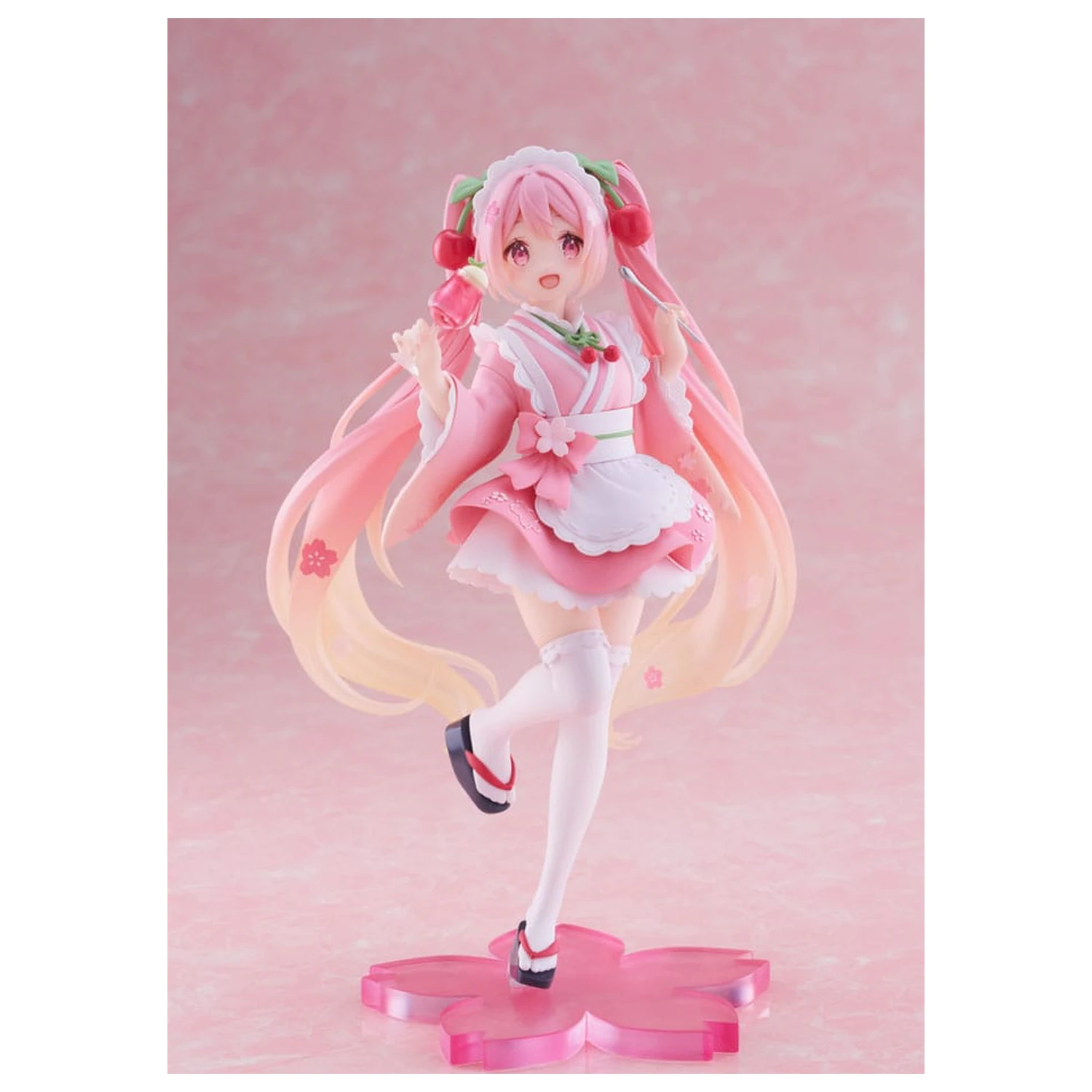 Hatsune Miku Newley Written Sakura Miku Japanese Cafe Ver. Reissue PVC szobor figura 18 cm termékfotó
