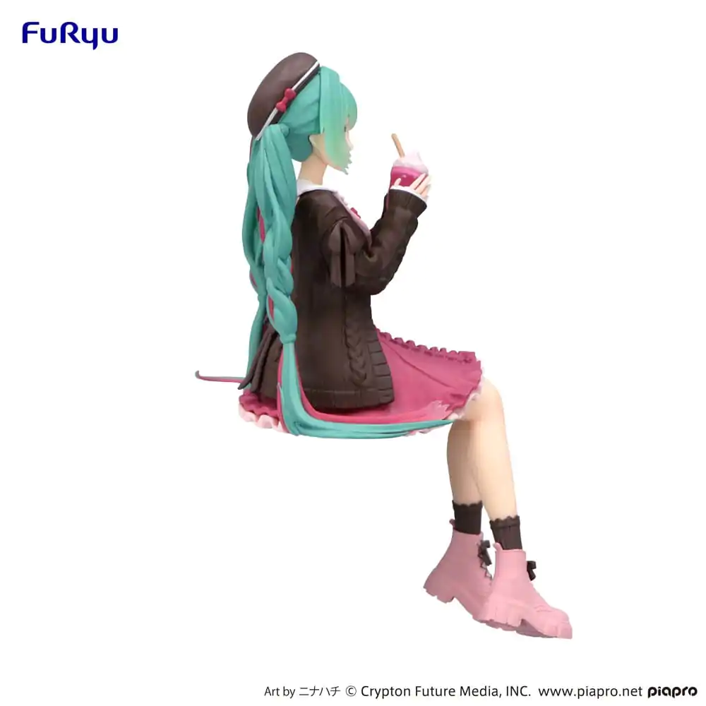 Hatsune Miku Noodle Stopper Autumn Date Pink Color Ver. PVC szobor figura 14 cm termékfotó