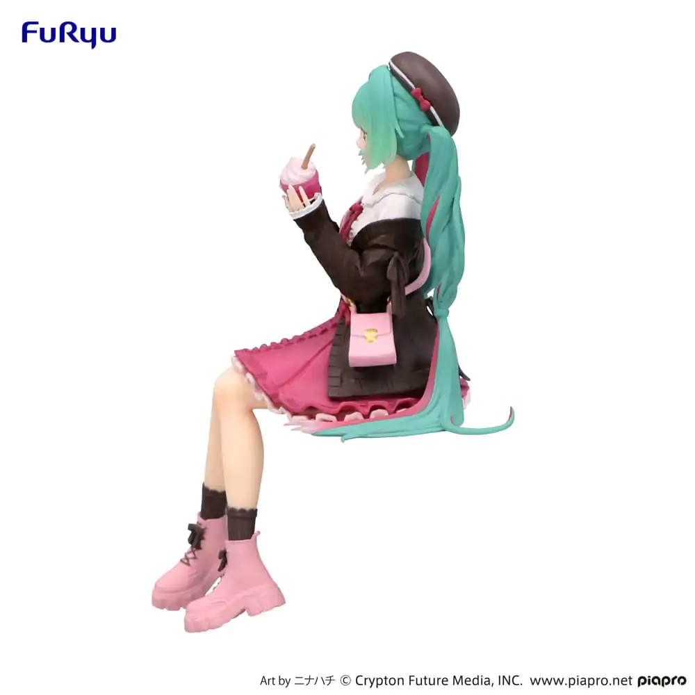 Hatsune Miku Noodle Stopper Autumn Date Pink Color Ver. PVC szobor figura 14 cm termékfotó