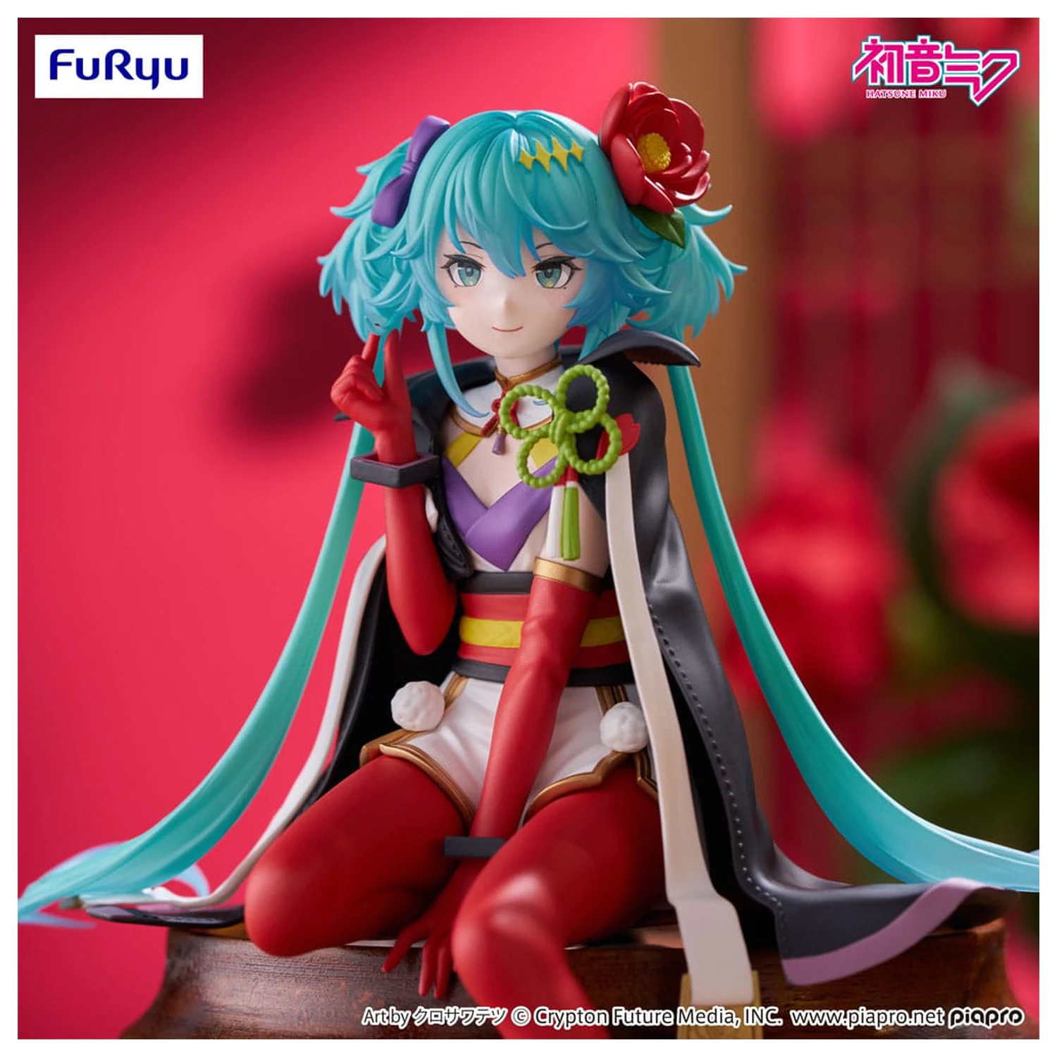 Hatsune Miku Noodle Stopper Flower Fairy Camellia PVC szobor figura 15 cm  termékfotó