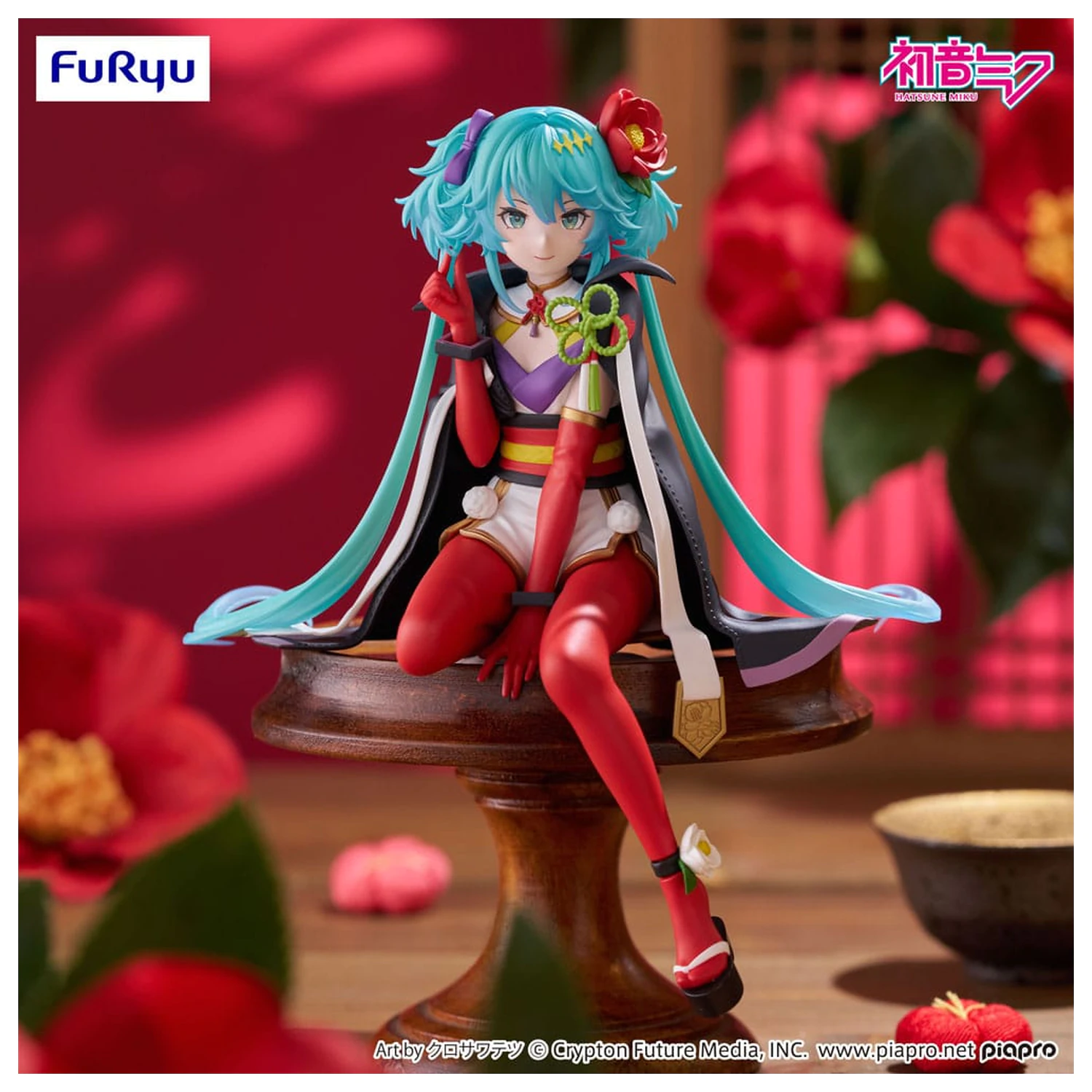 Hatsune Miku Noodle Stopper Flower Fairy Camellia PVC szobor figura 15 cm  termékfotó