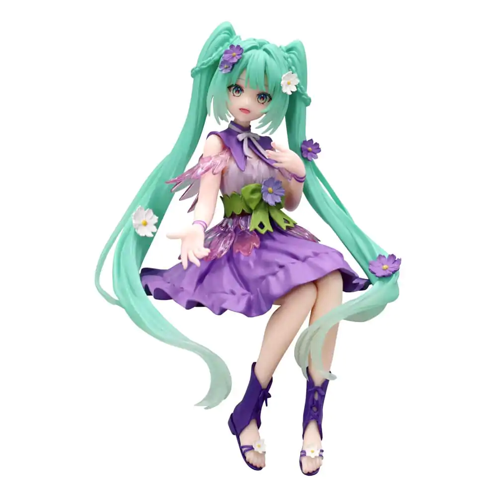 Hatsune Miku Noodle Stopper Flower Fairy Cosmos Purple Color Ver. PVC szobor figura 14 cm termékfotó