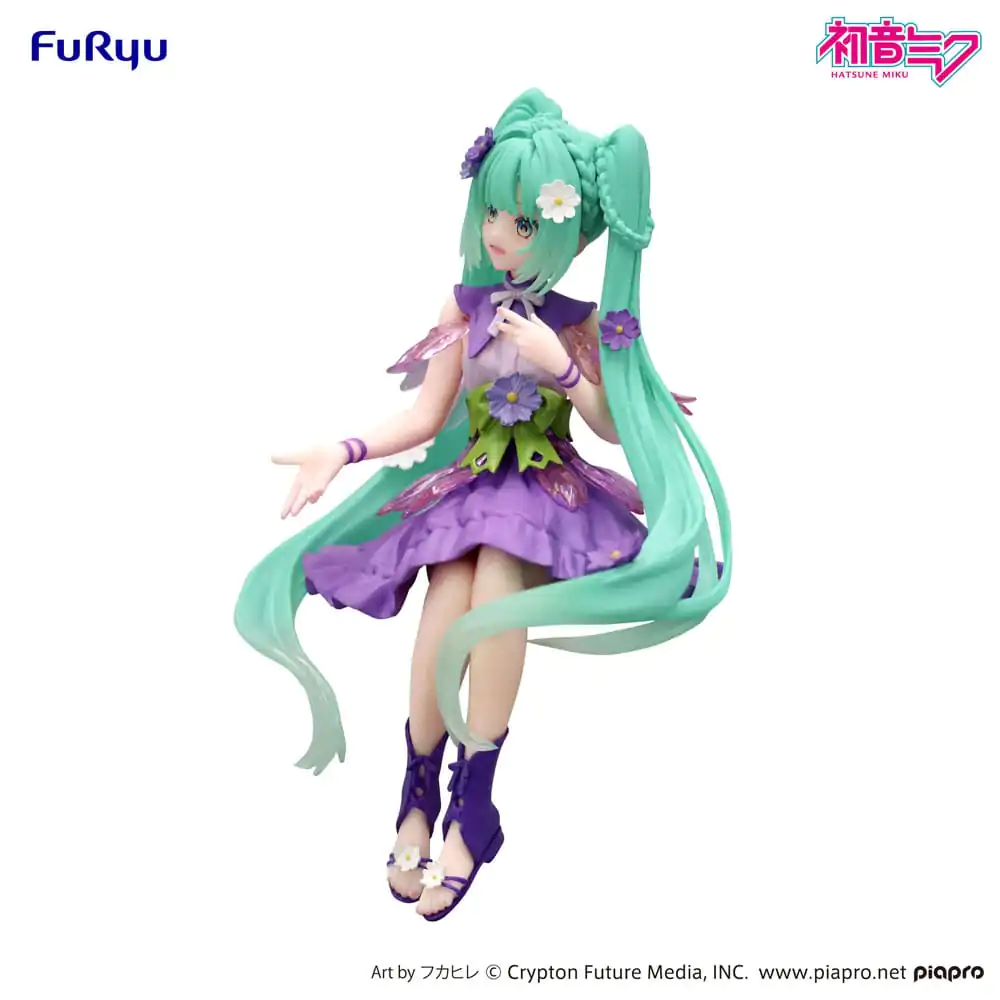 Hatsune Miku Noodle Stopper Flower Fairy Cosmos Purple Color Ver. PVC szobor figura 14 cm termékfotó