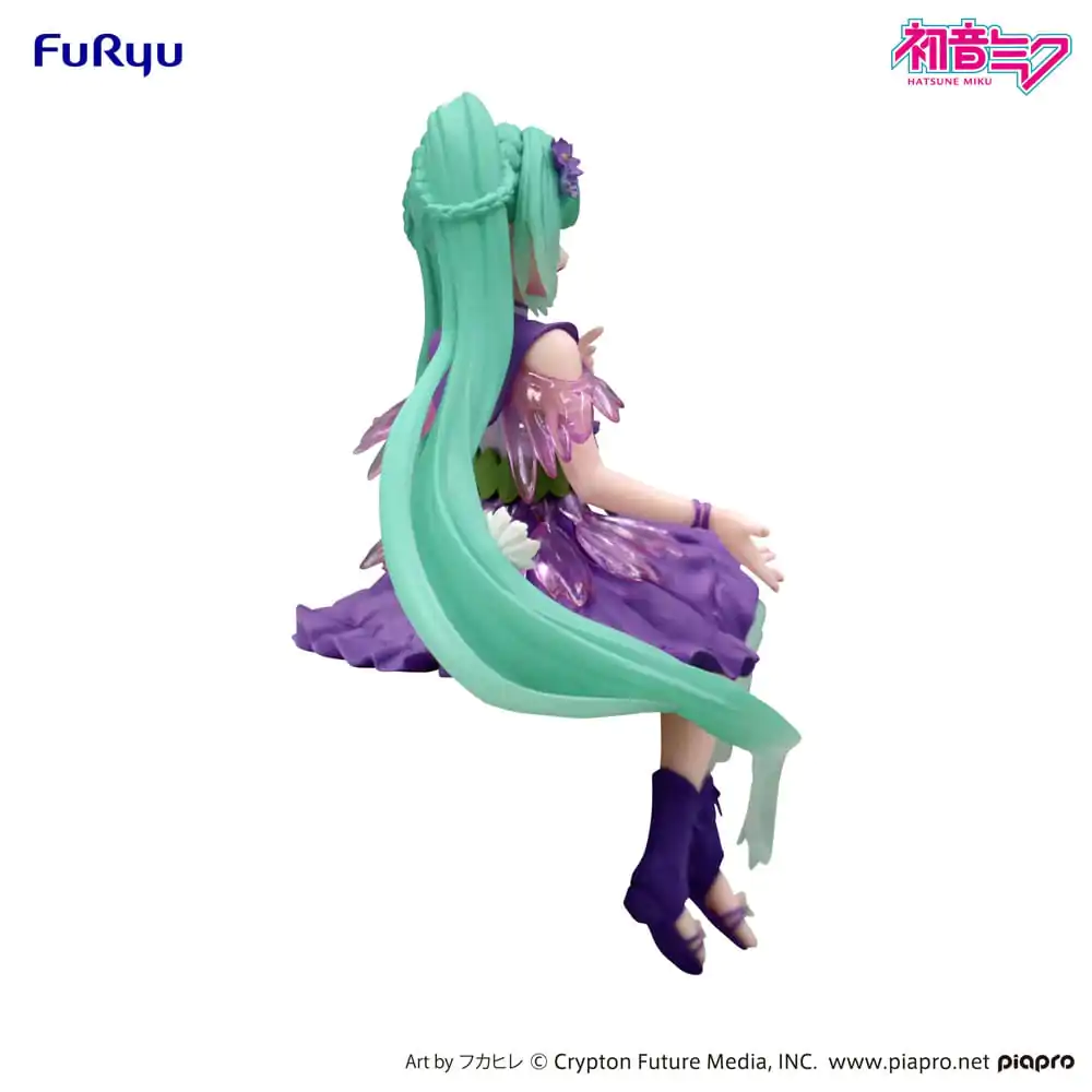 Hatsune Miku Noodle Stopper Flower Fairy Cosmos Purple Color Ver. PVC szobor figura 14 cm termékfotó