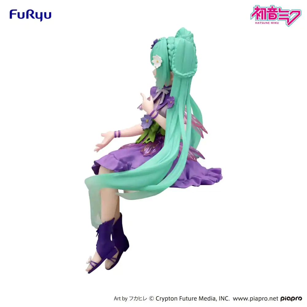 Hatsune Miku Noodle Stopper Flower Fairy Cosmos Purple Color Ver. PVC szobor figura 14 cm termékfotó