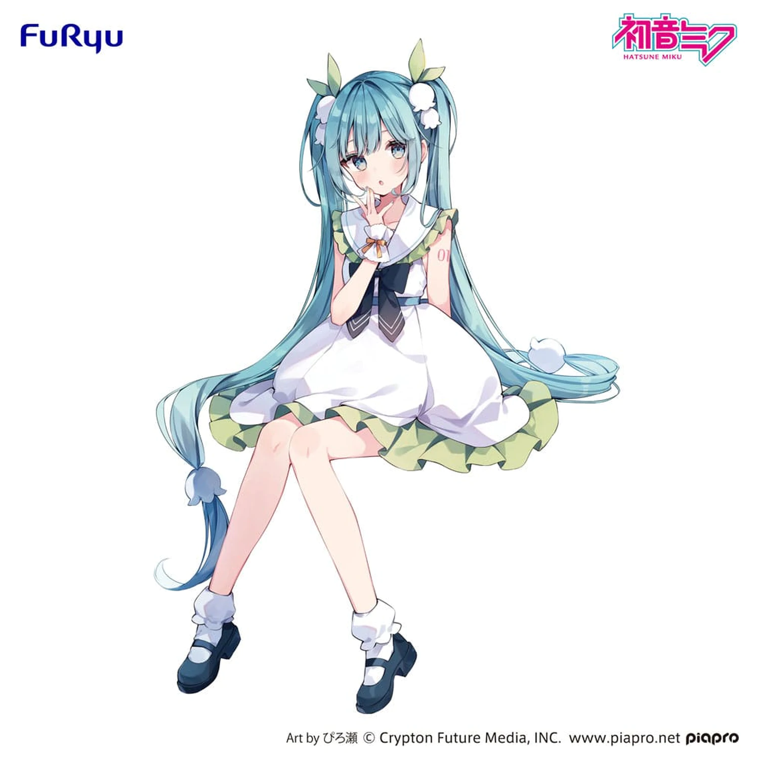 Hatsune Miku Noodle Stopper Flower Fairy Lily of the Valley PVC szobor figura 14 cm  termékfotó