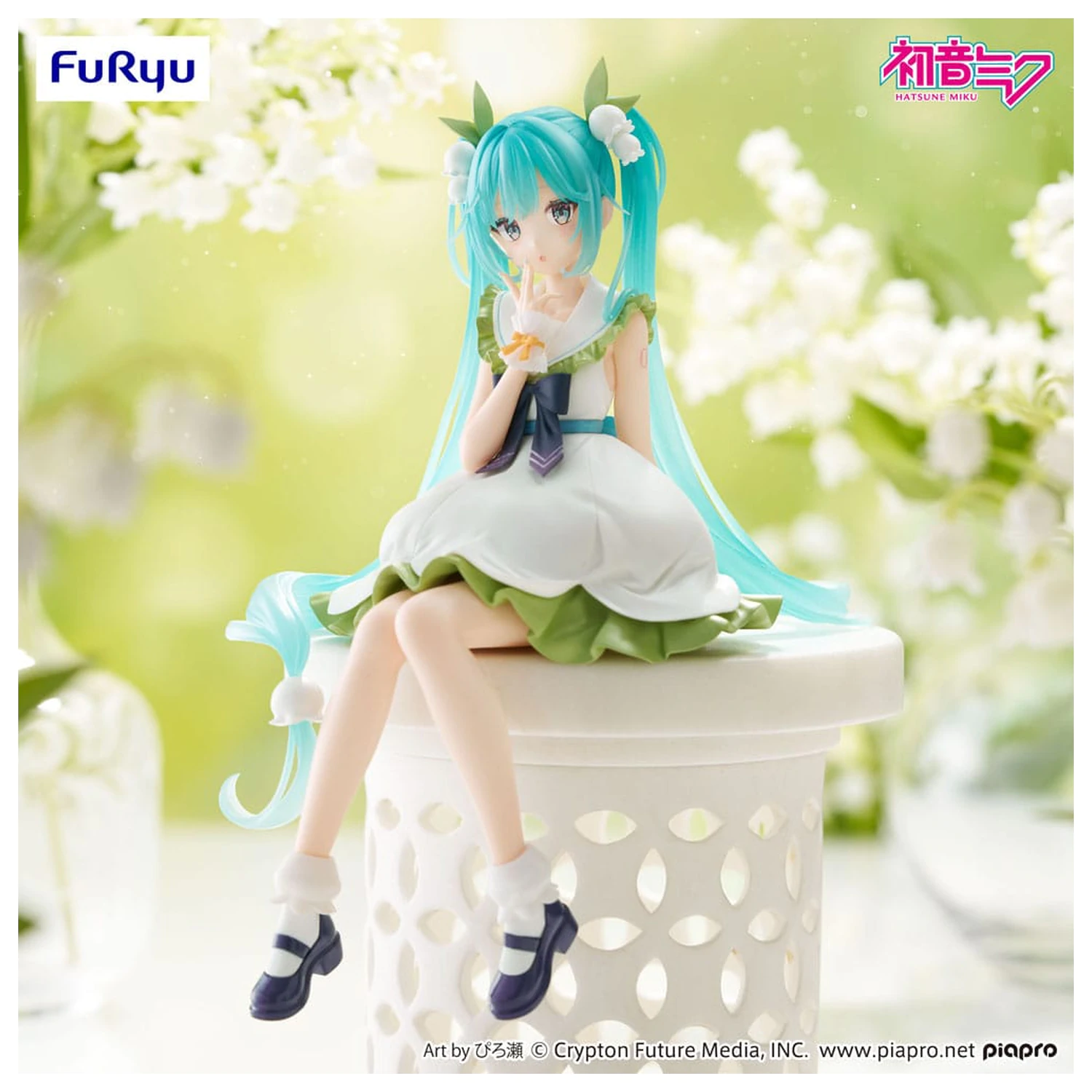 Hatsune Miku Noodle Stopper Flower Fairy Lily of the Valley PVC szobor figura 14 cm  termékfotó