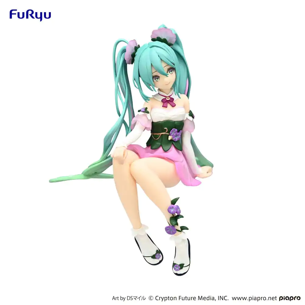 Hatsune Miku Noodle Stopper Flower Fairy Morning Glory Pink Color Ver. PVC szobor figura 14 cm termékfotó
