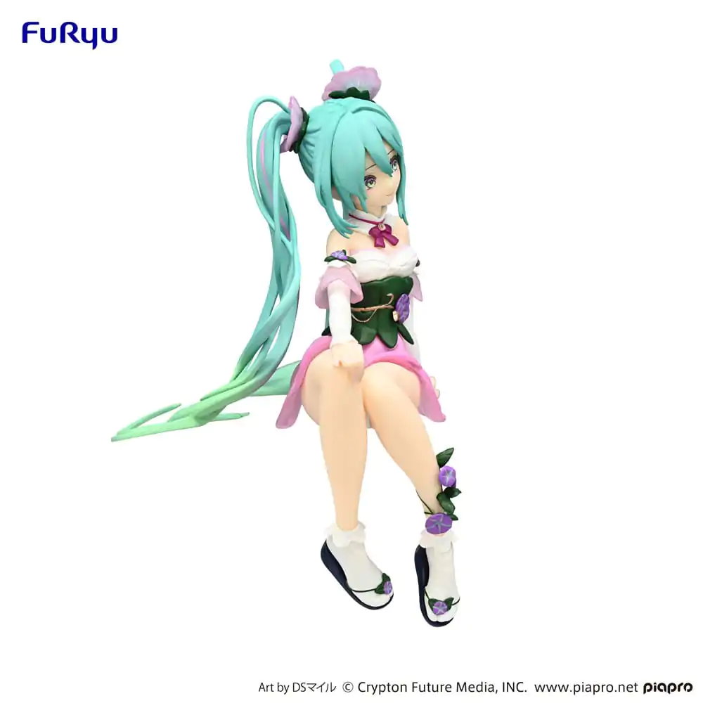 Hatsune Miku Noodle Stopper Flower Fairy Morning Glory Pink Color Ver. PVC szobor figura 14 cm termékfotó