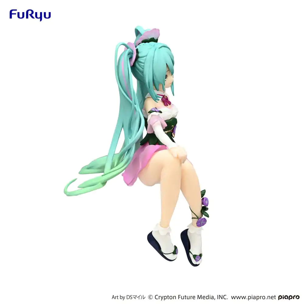 Hatsune Miku Noodle Stopper Flower Fairy Morning Glory Pink Color Ver. PVC szobor figura 14 cm termékfotó
