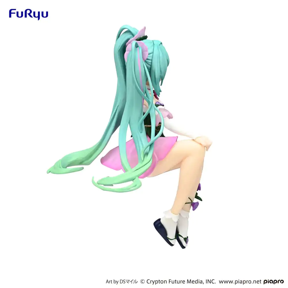 Hatsune Miku Noodle Stopper Flower Fairy Morning Glory Pink Color Ver. PVC szobor figura 14 cm termékfotó