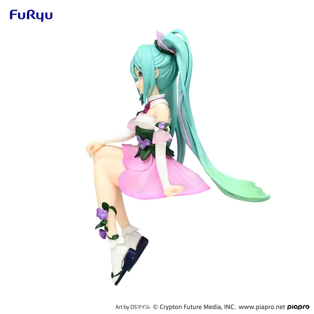 Hatsune Miku Noodle Stopper Flower Fairy Morning Glory Pink Color Ver. PVC szobor figura 14 cm termékfotó