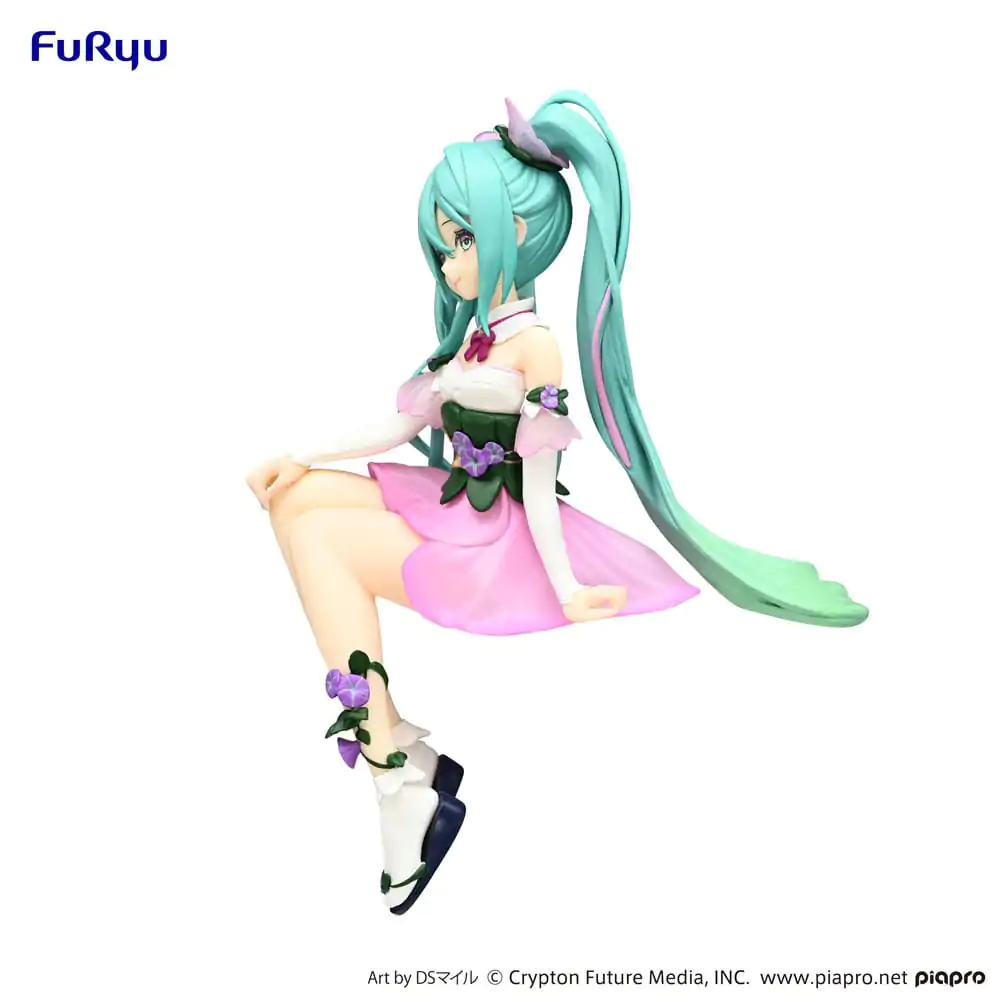 Hatsune Miku Noodle Stopper Flower Fairy Morning Glory Pink Color Ver. PVC szobor figura 14 cm termékfotó