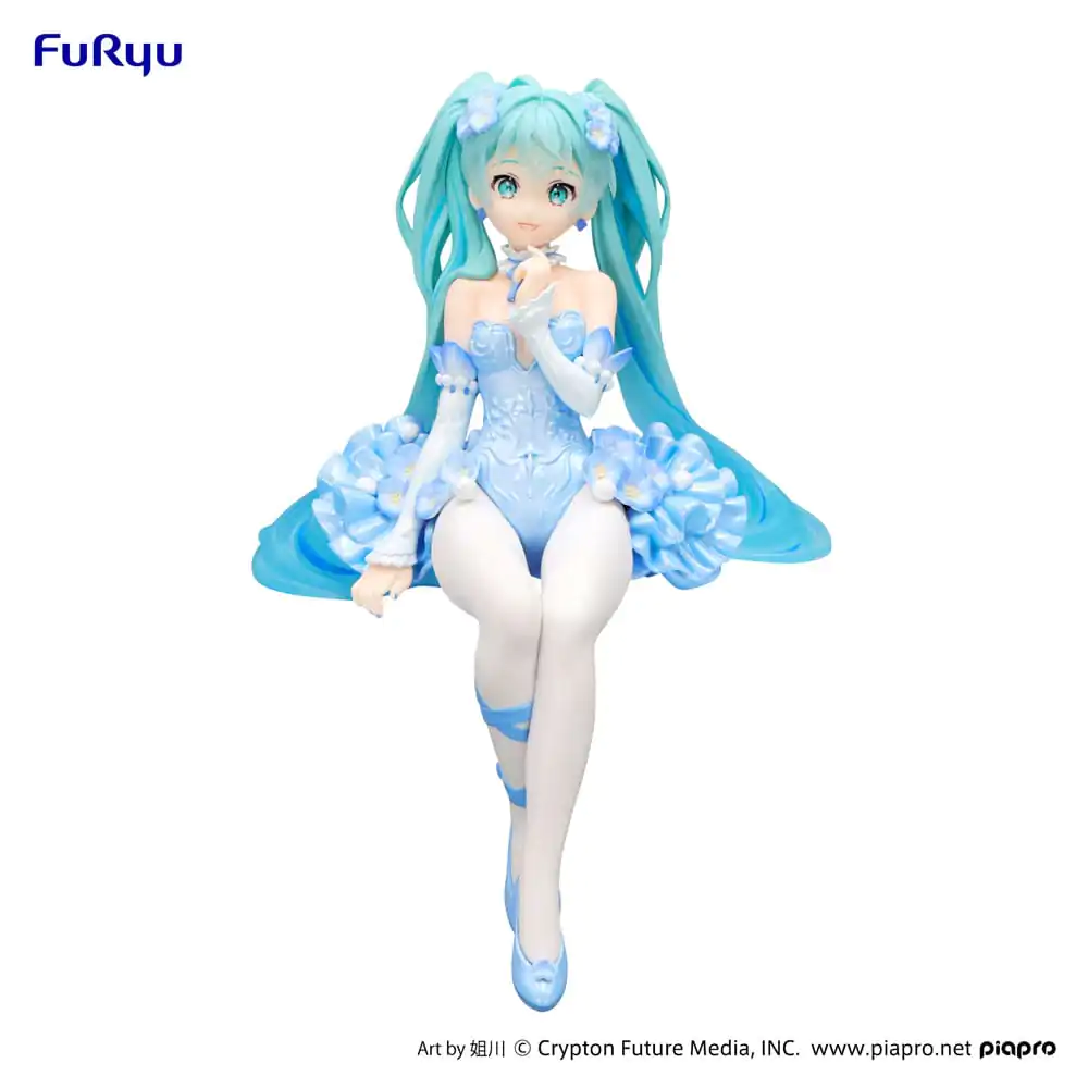 Hatsune Miku Noodle Stopper Flower Fairy Nemophila Pail Blue Color Ver. PVC szobor figura 15 cm termékfotó