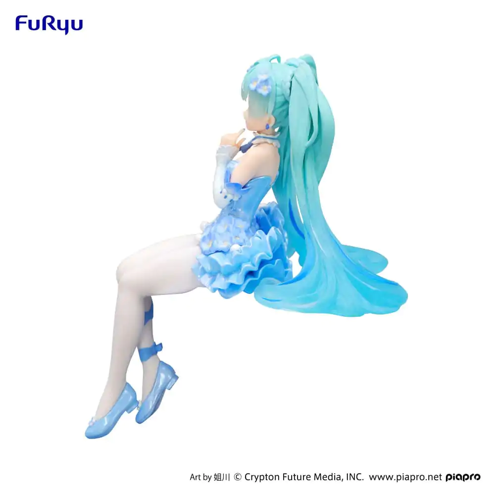 Hatsune Miku Noodle Stopper Flower Fairy Nemophila Pail Blue Color Ver. PVC szobor figura 15 cm termékfotó