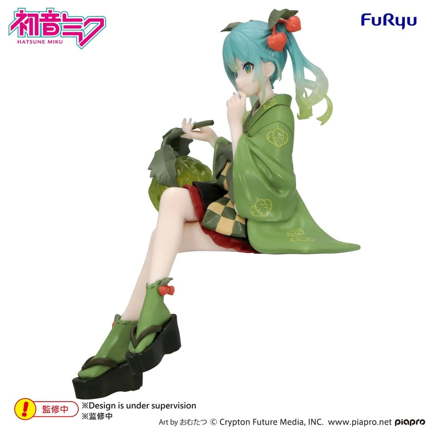 Hatsune Miku Noodle Stopper Flower Fairy Winter Cherry Green Color Ver. PVC figura 15 cm termékfotó