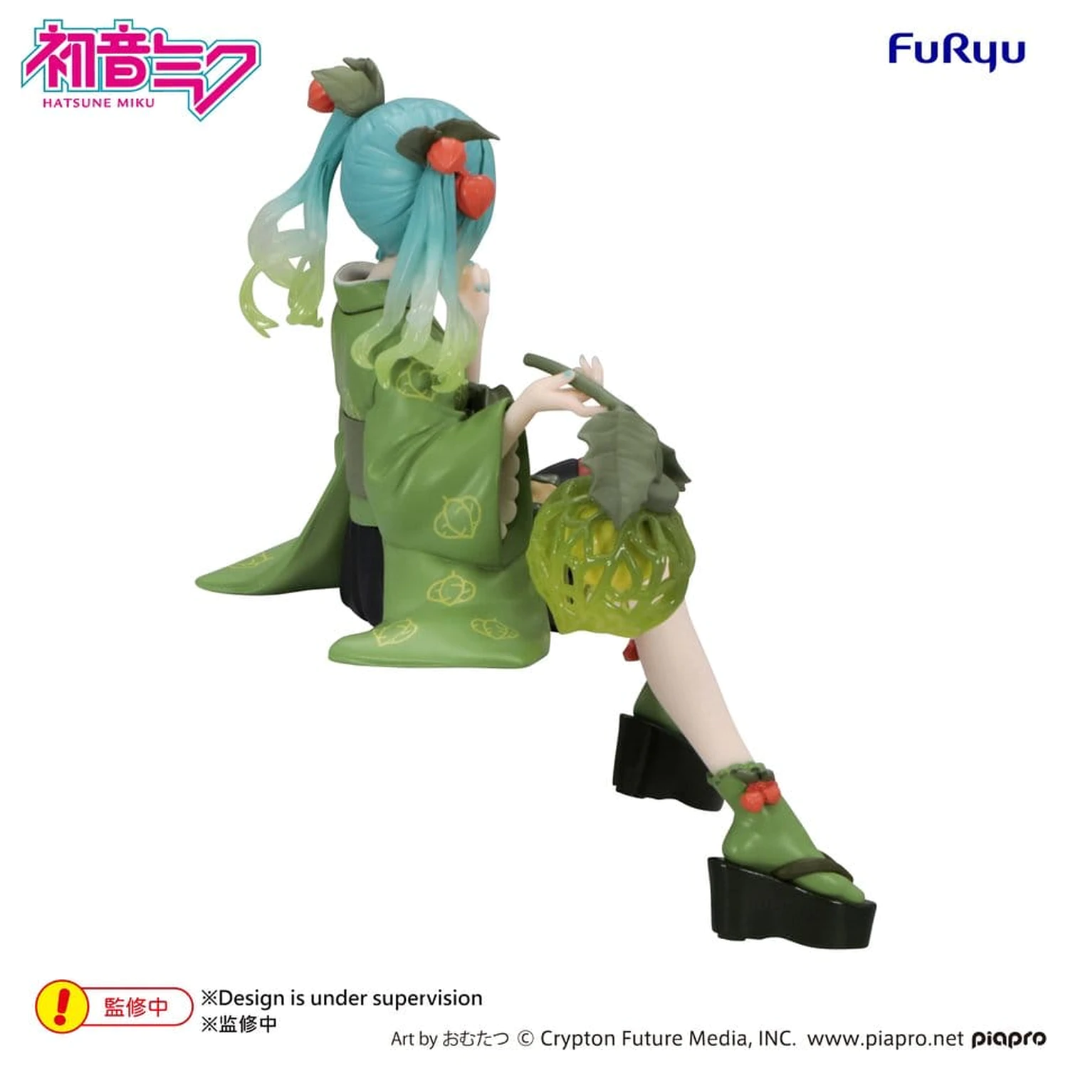 Hatsune Miku Noodle Stopper Flower Fairy Winter Cherry Green Color Ver. PVC figura 15 cm termékfotó