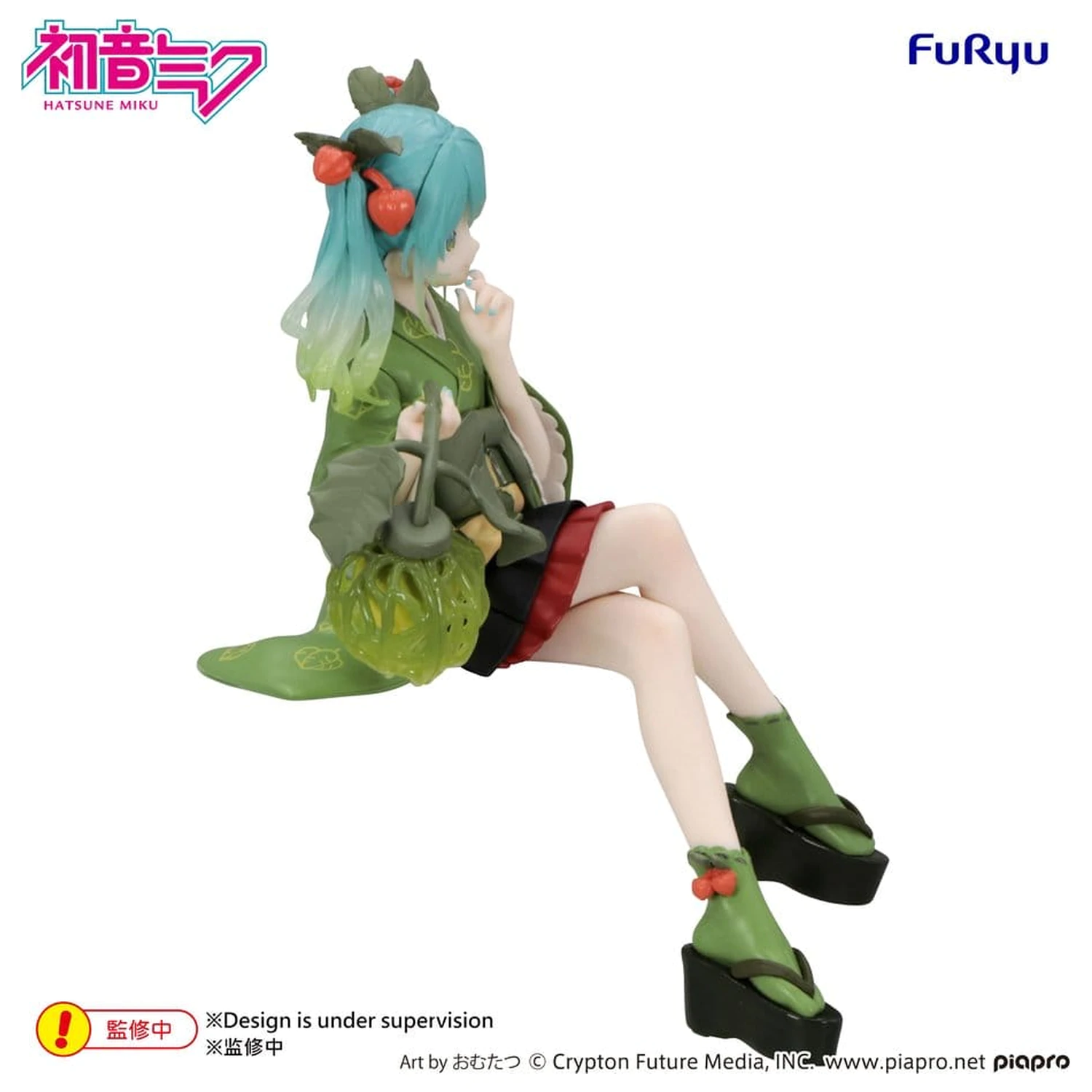 Hatsune Miku Noodle Stopper Flower Fairy Winter Cherry Green Color Ver. PVC figura 15 cm termékfotó