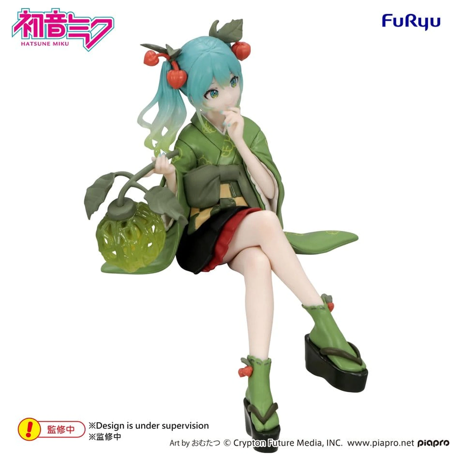 Hatsune Miku Noodle Stopper Flower Fairy Winter Cherry Green Color Ver. PVC figura 15 cm termékfotó