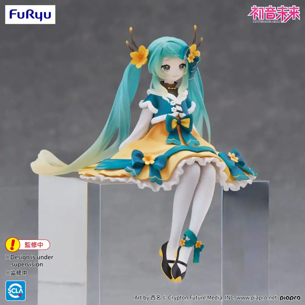 Hatsune Miku Noodle Stopper Hatsune Miku 2025 Chinese New Year Ver. PVC szobor figura 14 cm termékfotó