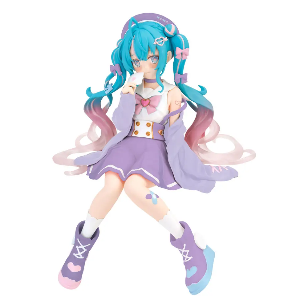 Hatsune Miku Noodle Stopper Hatsune Miku Love Sailor Purple Color Ver. PVC szobor figura 13 cm termékfotó