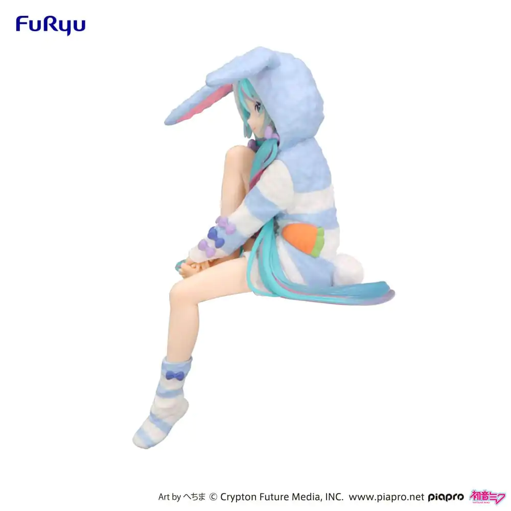 Hatsune Miku Noodle Stopper Hatsune Miku Rabbit Ear Hood Pajama Blue Color Ver. PVC szobor figura 14 cm termékfotó