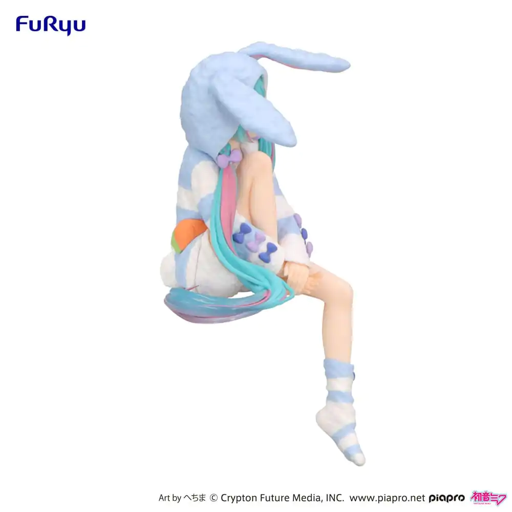 Hatsune Miku Noodle Stopper Hatsune Miku Rabbit Ear Hood Pajama Blue Color Ver. PVC szobor figura 14 cm termékfotó